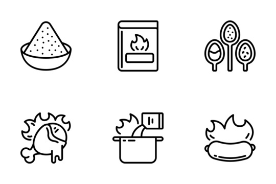 Spicy Food Icons