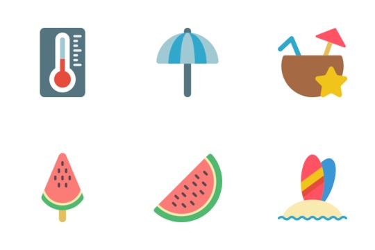 Summer Holidays Icons