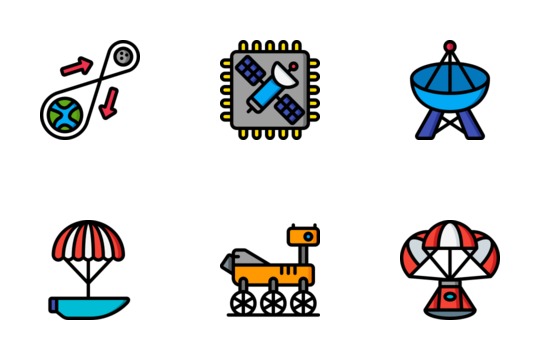 Space Technology Icons