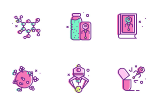 Nanotechnology Icons