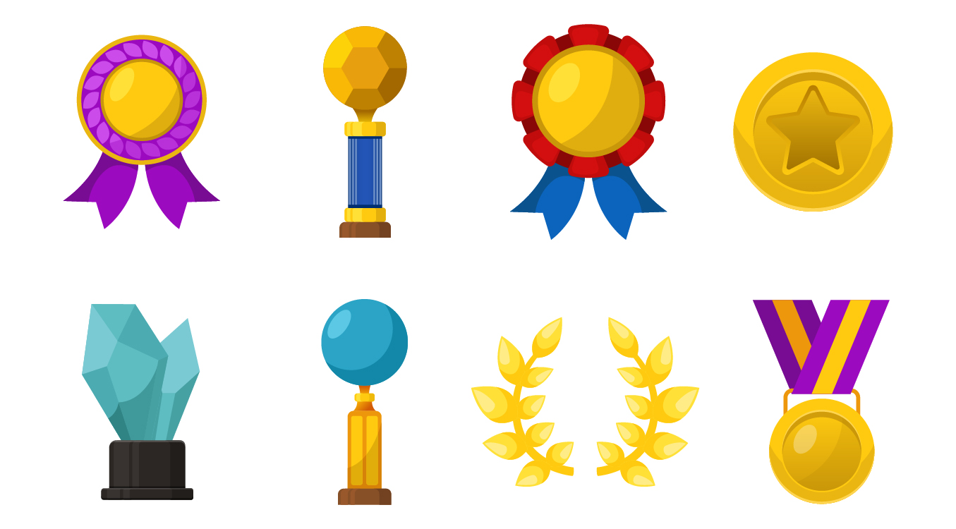 Free Award Vector Badges (AI)